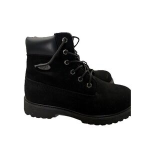 Lugz Women's Black Ankle Boots Size 7 USA  Lace‎ Up Lug Sole Never Worn New